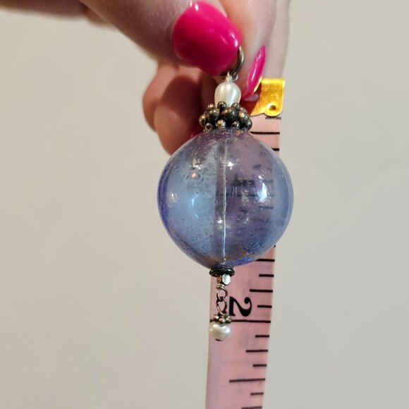 Murano Glass and Pearl Pendant with Gold. - Picture 3 of 4